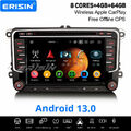 64GB Android 13 Autoradio WiFi Navi Für VW Passat CC Golf 5/6 Tiguan Skoda SEAT