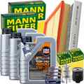 MANN INSPEKTIONSPAKET+3x1L LIQUI MOLY 5W-30 ÖL passend für VW POLO 9N SKODA 1.4