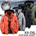 Männer Warme Mantel Duck Down Winter Jacke Gepolsterte Blase Puffer Kapuze Parka