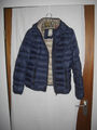 leichte Daunen Steppjacke mit Kapuze edc / Esprit Gr. 38 blau