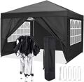 Pavillon 3x3m Faltpavillon Pop Up Wasserdicht Partyzelt Gartenzelt UV Schutz 50+