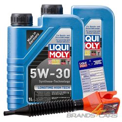 2x 1 L LITER LIQUI MOLY LONGTIME HIGH TECH 5W-30 MOTOR-ÖL MOTOREN-ÖL 32077752### INKL. ÖLWECHSEL-ANHÄNGER + EINFÜLLTRICHTER ###