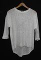 CASAMIA Schick  Festlich  Strickpullover Weiß Pailletten VoKuHiLa 3/4 Arm L TOP