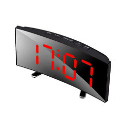 LED Wecker Digital Alarm Wecker Funk Temperatur Schlummerfunktion USB Tischuhr
