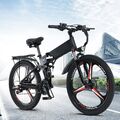 26 Zoll Elektrofahrrad 1000W EBike 48V 12.8AH Mountainbike 21 Gang Pedelec E-MTB