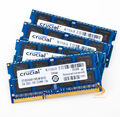 Crucial 4x 8GB 2Rx8 PC3L-12800S DDR3L 1600Mhz SODIMM RAM Laptop-Speicher Intel*&