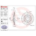 2x Bremsscheibe BREMBO 09.7011.1X passend für AUDI SEAT SKODA VW VW (FAW)