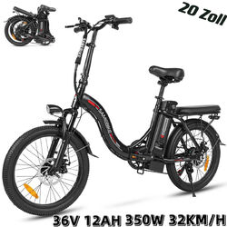 20 Zoll Klapprad E-Bike, Cityräder,Pedelec Damen/Herren Elektrofahrrad 350W 36V