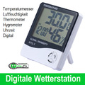 Wetterstation Digital Thermometer Hygrometer Luftfeuchtigkeit Temperatur Uhrzeit