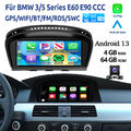 Android13 4G LET Autoradio 4+64G Carplay Für BMW E60 E90 CCC GPS NAVI KAM SWC BT