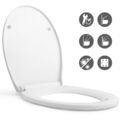 WC-Sitz Toilettendeckel O-Form/D-Form mit Absenkautomatik Klodeckel Duroplast DE