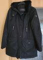 FUCHS SCHMITT Jacke Parka Mantel Innen Gesteppt Warme Kapuze Schwarz Gr. 40 