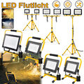 LED Fluter Stativ Strahler Außen Scheinwerfer Lampe Flutlicht 2x10W-200W+Stecker