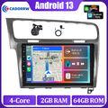 2+64G 10.1" Android 13 Carplay Autoradio für VW Golf VII MK7 GPS Navi WiFi FM BT