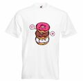 T-Shirt DREI LUSTIGE DONUTS MIT ZUCKERGUSS KALORIEN DIÄT ABNEHMEN SÜSSIGKEITEN