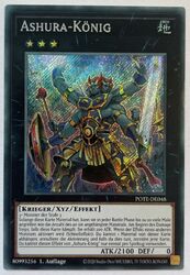 Yugioh, Ashura-König, POTE-DE048, Secret Rare, Power of the Elements Deutsch