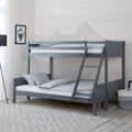 Stockbett Kinder 90 140 x200 Etagenbett Kinderbett Grau Lattenrost Homestyle4u