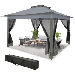 Pavillon 3x3m/3,6x3,6m Wasserdicht Faltpavillon Partyzelt Gartenzelt Pavillion