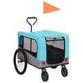 2-in-1 Fahrradanhänger Hunde Buggy Hundefahrradanhänger Hundetransporter vidaXL