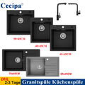 CECIPA® Granitspüle Küchenspüle Einbauspüle Spülbecken Mit Siphon Küchen Spüle