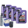 Motoröl 5W40 LIQUI MOLY Synthoil High Tech 4L+MAHLE Ölfilter +Cera Tec