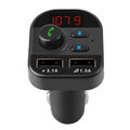 Dual USB Port Auto Bluetooth FM Transmitter Wireless Audio Adapter MP3 Player