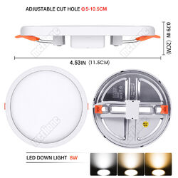 LED Panel Deckenleuchte Einbaustrahler Einbauleuchte Flach Rund Einbau Spot 230V