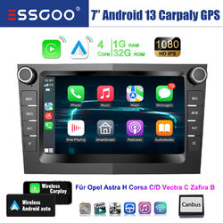 Für Opel Astra H Autoradio Android 13 Carplay 32GB Mit Bluetooth GPS NAVI BT RDS