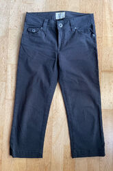 H&M L.O.G.G. Stretch Jeans, 3/4 Hose, Capri-Hose, schwarz, Gr. 36 (38)