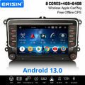 64GB Android 13 DAB+ GPS Autoradio Für VW Tiguan Golf 5/6 Caddy Jetta Skoda SEAT