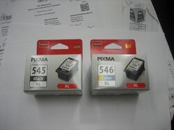  Original Canon Doppelpack  black +  color  PG-545 XL + CL-546 XL  