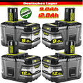 4X 18V 12.0Ah Original Akku für RYOBI One Plus Lithium RB18L50 P108 P104 9.0Ah