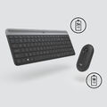 (B) Logitech MK470 Slim Combo Kabelloses Tastatur-Maus-Set, 2.4 GHz