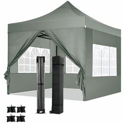 3x3/4,5/6m Pop-up Pavillon Wasserdichte Festzelt Gartenzelt Hochzeit Partyzelt