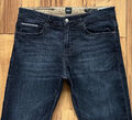 100%ORIG HUGO BOSS SLIM FIT ITALIAN DENIM JEANS LIGHT WEIGHT GR. W32 L32 SCHWARZ