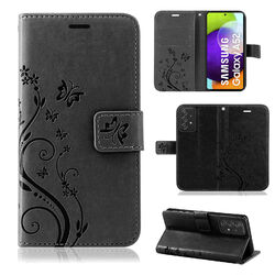 Handy Tasche für Samsung Galaxy A52 / A52s Klapphülle Schutzhülle Flip Case EtuiHÜLLE SAMSUNG GALAXY A52 / A52s + BLUME DESIGN + FARBA.