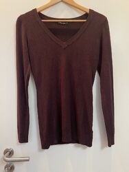 Pullover braun mit V-Ausschnitt