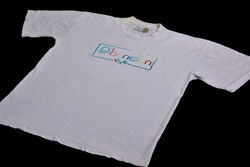 Benetton T-Shirt Pop Art 90er 90s United Colours Italy Vintage Fashion Logo M-L