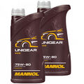 Getriebe Öl MANNOL 2x 1 Liter 8109 Unigear 75W-80 API GL-4/GL-5 MIL-L 2105 C