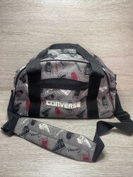 Tasche Converse Umhängetasche All star Vintage Grau Schuhe und Schriftzug