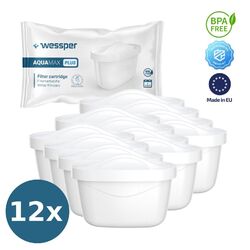 12x Wasserfilter Kartuschen kompatibel mit BRITA Maxtra Plus und PearlCo Unimax