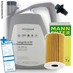 5L Original VAG Motoröl 0W-30 + MANN Ölfilter  + Schraube für 504.00 507.00Werkstatt-Service verfügbar - Jetzt Termin buchen