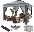 HOTEEL 3,6x3,6m Faltpavillon Gartenzelt Partyzelt Wasserdicht Pop up Pavillion