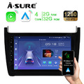 2+32G Android 13 Apple Carplay Autoradio GPS NAVI Für VW Polo 6R 6C 9N 2009-2018