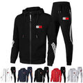 Freizeit Hoodie Jacke Kapuzen Sweatshirt Jogginghose HerrenTrainingsanzug Set