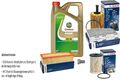 BOSCH Inspektionspaket 5 L Castrol EDGE FST 5W-30 LL für VW Touran