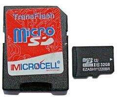 Micro SD Handy Speicherkarte + SD Adapter 32GB für kompatible Mobiltelefone - 1