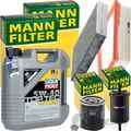 MANN INSPEKTIONSPAKET+5L LIQUI MOLY 5W-40 ÖL passend für RENAULT SCÉNIC III 2.0