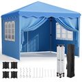 420D Pavillon 3x3m Wasserdicht Faltpavillon Pop Up Partyzelt Gartenzelt UV+50