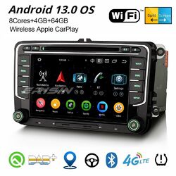 64GB Android 13 Autoradio WiFi Navi Für VW Passat CC Golf 5/6 Tiguan Skoda SEAT